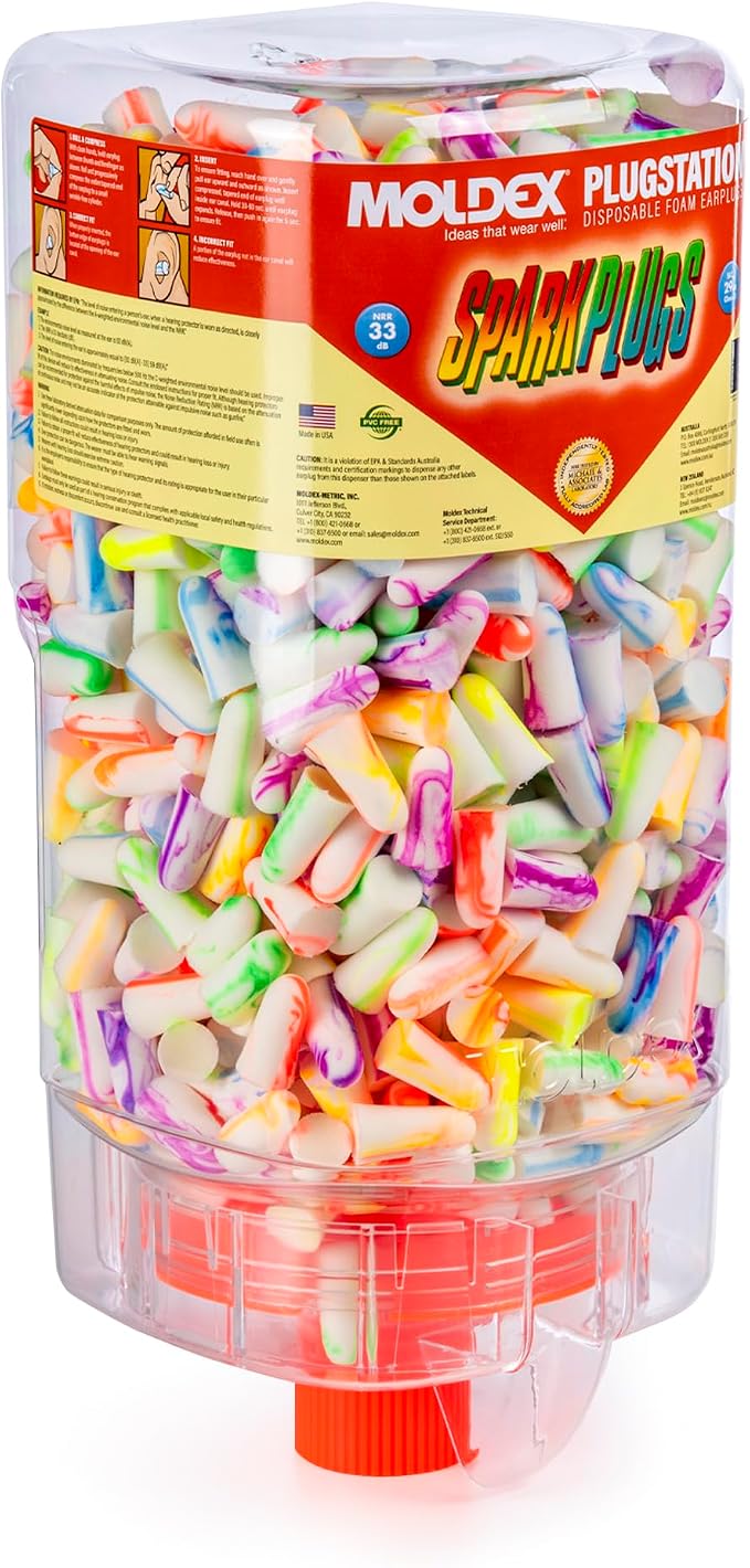 Moldex SparkPlugs PlugStation Earplug Dispensers, 500 Pairs/Dispenser