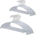 Nature Smile Non Slip PVC Coating Sweater Hangers,Dress Suit Coat Hangers,Shoulder Bump Free Golf T Shirts Clothes Hangers (Silvery Grey Color 20 Pack)