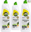 Dish Soap, Plant-Based Dishwashing Liquid, Non-Toxic, Hypoallergenic, EcoCert Certified, Vegan, Grease-Cutting, Eucalyptus & Lime Scent, 25.3 fl oz (750 ml) - 3 Pack