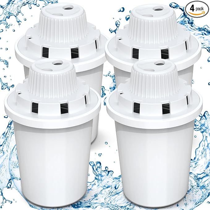 4 Pack Replacement Filters for PETDOTT Dog Water Fountain, High-Efficiency & Safer & Cleaner Replacement Water Filters for Large Dog Water Fountain/Dog Water Bowl Dispenser D2223,D2322,D2340,D2341
