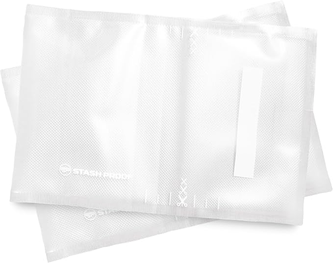 Vacuum Seal Bags 8" x 12" (100 Count) 5.5 Mil (Clear & Clear) BPA Free Heavy-Duty Commercial Grade Food Vacuum Sealer Bags for Food Saver, Sous Vide, Meal Prep, Freezer Storage & Food Preservation