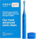 Ordo Sonic+ Electric Toothbrush for Adults, Advanced Smart Tech, 4 Brushing Modes, Fast Rechargeable, Sonic Toothbrushes Over 4 Weeks Battery Life, Silicone Polishing Element, USB Charger, Arctic Blue
