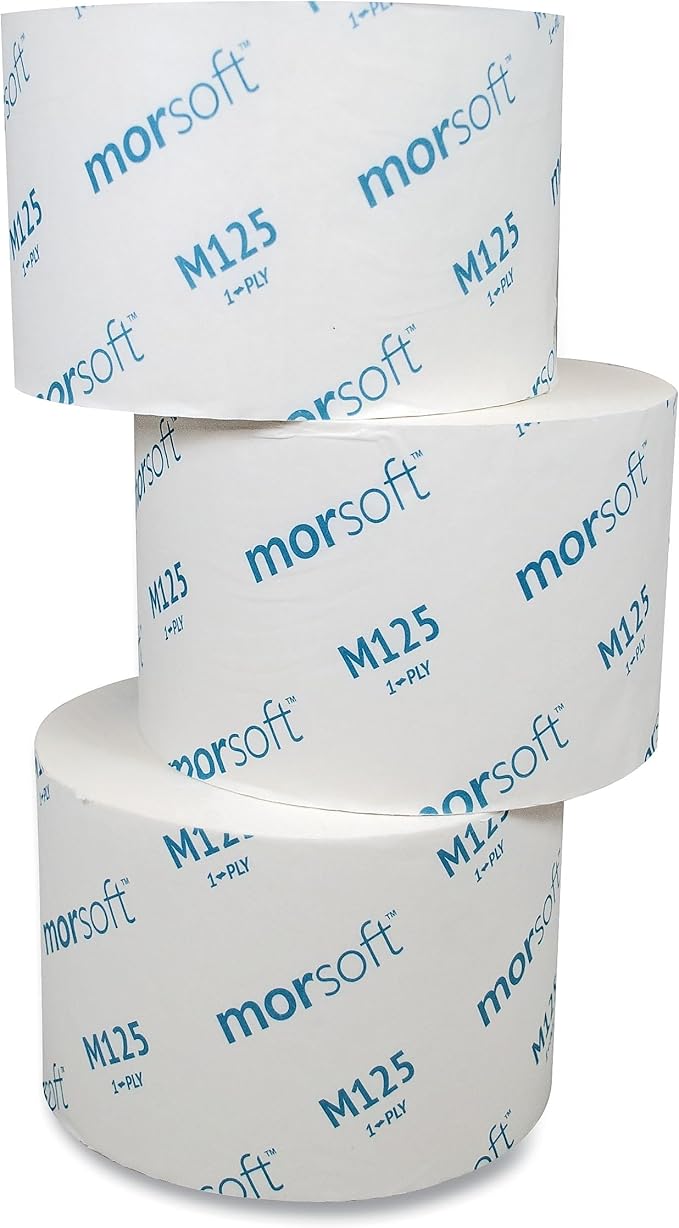 Morcon M125 Millennium Ultra Bath Tissue 1-Ply 2500 Sheets 7/8-Inch Core 24 Rolls/Carton