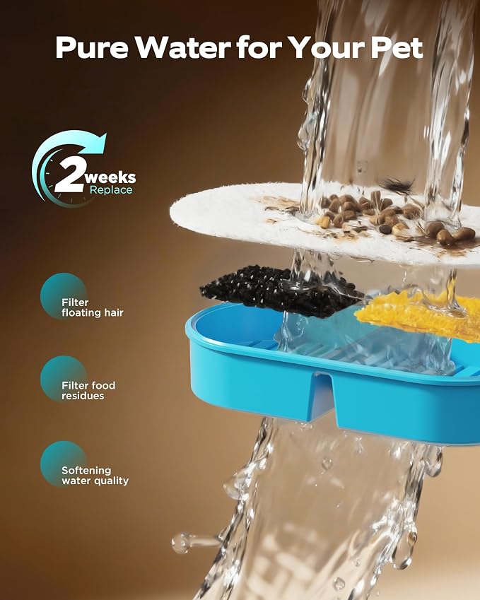 Wireless Cat Water Fountain Cordless: Battery Operated Cat Fountains | 88oz/2.6L Stainless Steel Pet Water Fountain for Drinking with Motion Sensor Rechargeable Automatic Water Dispenser Indoor