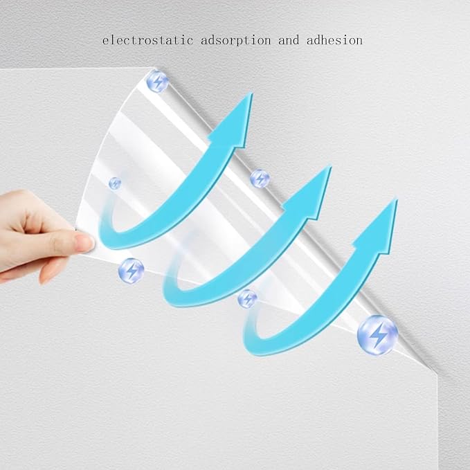 Electrostatic Wall Protective Film,Static Sticker,Waterproof Oil-Proof,Self-Adhesive Contact Paper,Peel and Stick Wallpaper,Splash Guard,for Smooth,Flat Walls (Clear,35×197in)