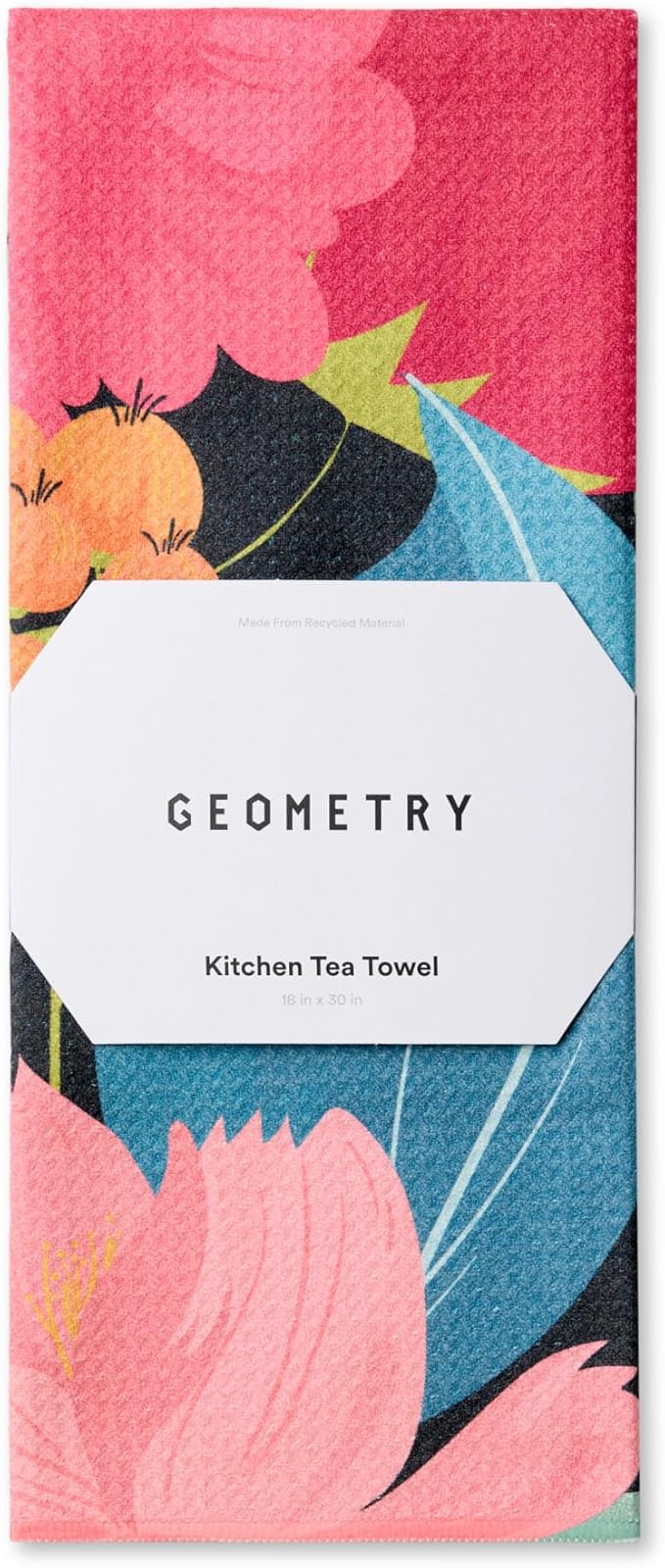 GEOMETRY Kitchen Tea Towels - Quick Dry Microfiber Dish Towels for Kitchen My Garden, 18" x 30" 1 Pack