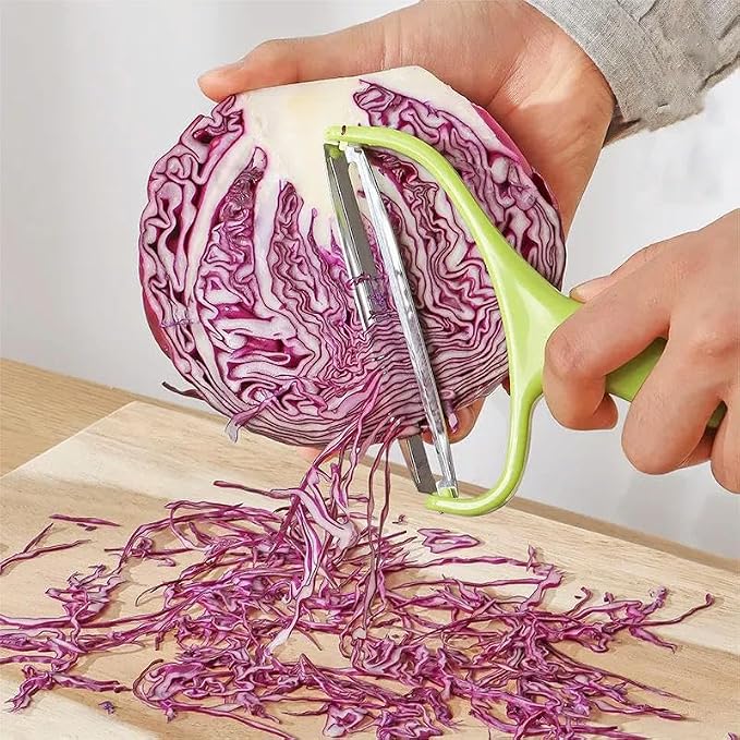 Vegetable Peeler, Cucumber Slicer Cabbage Shredder Stainless Steel Vegetable Peeler Cutter Wide Mouth Fruit Salad Potato Graters Knife Cooking Kitchen Gadgets-Blue(Blue)