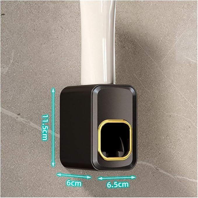 Toothbrush Rack 2PCS Wall Mounted Bathroom Toothbrush Holder for Makeup, Shaver Storage Rack, with Mouthwash Cup, Toothpaste Squeezer Kit Bathroom Toothbrush Holder(A)