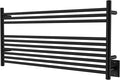 HEATGENE Towel Warmer 10 Bar Towel Dryer Wall-Mounted Plug-in Bath Towel Heater - Matte Black