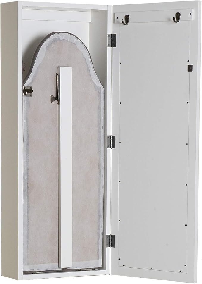 SEI Furniture - Rowden Wall-Mounted Ironing Board - Transitional Design, Wood - Ideal for Kitchen, Dining Room (HZ3480)