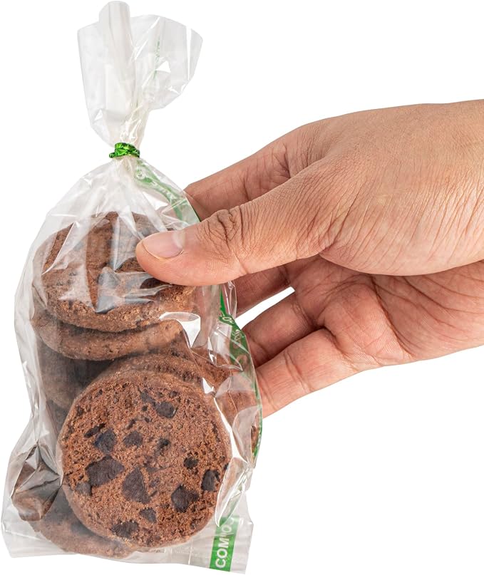 Restaurantware Plastic Gusset Bags 100 Count 3" x 1 1/4" x 8 1/4" Wicker Dispensing Bottom Gusset Clear Plastic Bags Heat Sealable For Sourdough Bread Cookies Pastries For Home Bakers And Bakeries