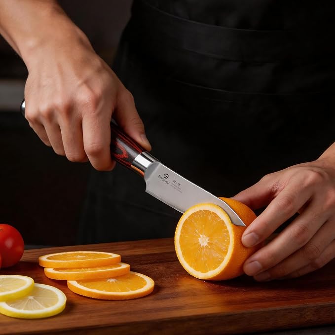 imarku Paring Knife 3.75 Inch, Japanese High Carbon Stainless Steel | Ultra Sharp Fruit Knife, Small Kitchen Knife for Peeling Fruits Cutting Vegetables, Ergonomic Pakkawood Handle