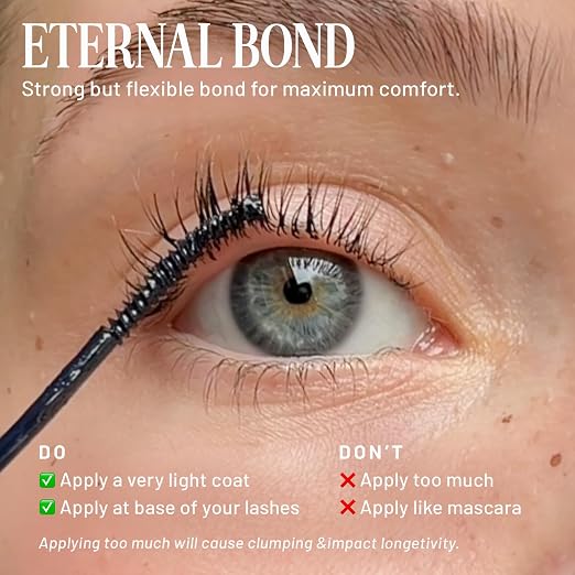 Lilac St Lash Bond and Seal Kit, Eternal Bond & Crystal Coat, Black | Long-Lasting Lash Adhesive & Sealant System for Eyelash Clusters with Flexible Hold & Crystal Coat Finish