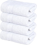 Infinitee Xclusives 100% Cotton Luxury Wash Cloths for Showering - 4 Pack | Washcloths [13x13] - Soft and Absorbent Face Towels for Bathroom Wash Clothes - Gym, Spa & Hotel Use