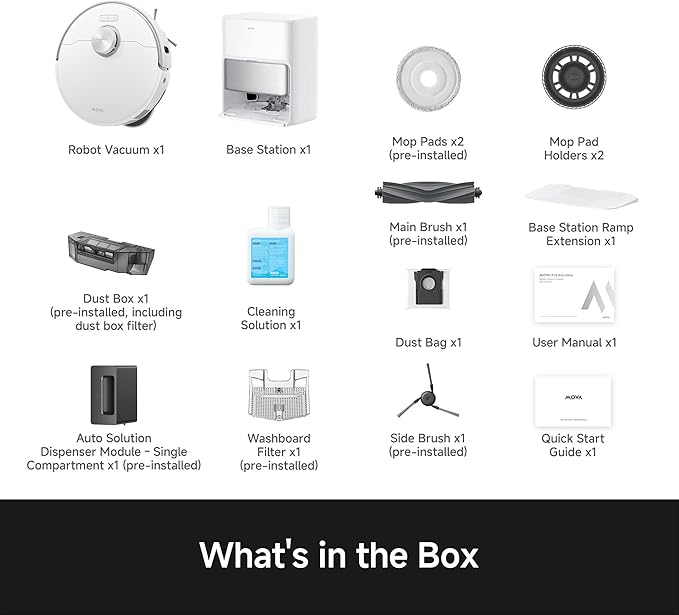 Mova P70 Pro Ultra Robot Vacuum and Mop, 30,000Pa Suction, 212℉ Hot Water Mop Self-Cleaning & 1-Hour Fast Drying, Corner-to-Edge Deep Cleaning, Auto-Empty Dock, AI Object Recognition, White