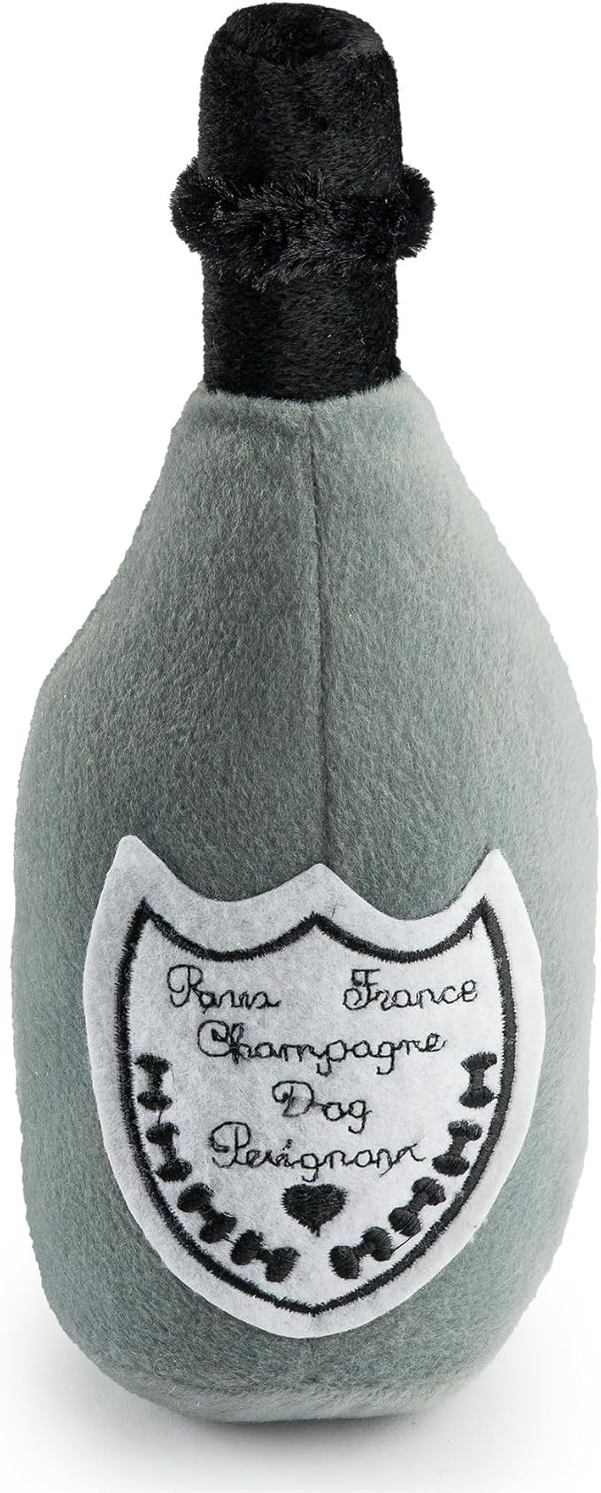 Haute Diggity Dog Champagne Dog Perignonn, Plush Designer Dog Toys with Interactive Squeaker, Stimulating Pet Enrichment, Machine-Washable & Safe Materials for All Breeds, Size Large