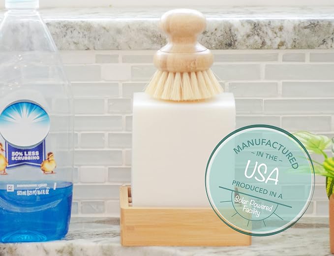 NO TOX LIFE Vegan Dish Block, 6 oz – A Solid Dish Soap for Effective Cleaning of Dishes, Pots and Pans – Ultra-Concentrated Biodegradable Formula – Fragrance and Dye Free – 2 Pack