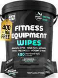 Gym & Yoga Mat Cleaner Wipes, Plant Based - 500 Gym Equipment Wipes to Clean Exercise Equipment, Treadmill, Peloton Bikes - Gym Supplies, Yoga Supplier, Cleaning Wipes for Home & Gym - Spa Fresh Scent