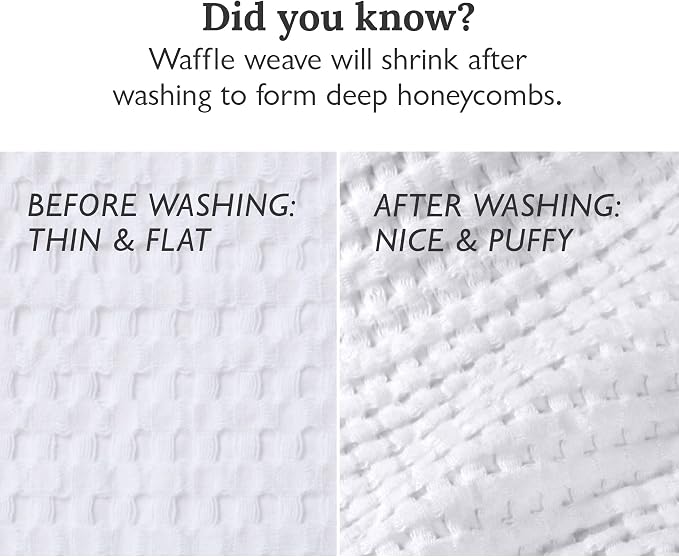 GILDEN TREE Waffle Bath Towels Wash Cloths for Showering, Exfoliating Washcloth Quick Dry Towel, Face Towels for Washing Face Cotton Washcloths Set of 4, Modern Style (White)