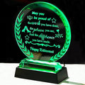 Happy Retirement Gifts for Woman Men Crystal Retirement Plaque Gifts with LED Light Base 2026 Glass Keepsake for Retired Boss Friend Coworker Teacher Going Away