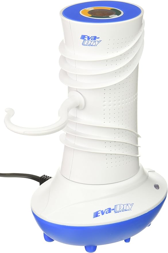 Eva-Dry EDV-365 Rechargeable Dehumidifier System | 2 Cylinders + Blower Base | One Works While One Renews | 2-Hour Renewal | Gun Safe, Closet, Boat, RV | Up to 400 Cu Ft