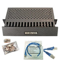 Neat Patch 2U Cable Management Kit - 10 Packs w/ 480 CAT7 SSTP Patch Cables (2FT Blue)