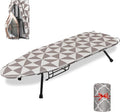 Small Tabletop Ironing Board with Iron Holder, Portable Iron Board with Non-Slip Feet, Foldable Mini Ironing Board with Cover and Pad for Home, Travel & Apartment, 12x32 Grey (Ironing Not Included)