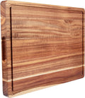 Large Acacia Wood Cutting Boards for Kitchen, 20 x 15 Inch Extra Large Wooden Cutting Board with Juice Groove, Reversible Butcher Block Cutting Board for Meat and Veggies