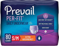 Prevail Per-Fit for Women Daily Protective Underwear, Pull-up Disposable Adult Diaper for Women, Extra Absorbency, Medium, 80 Count (4 Packs of 20)