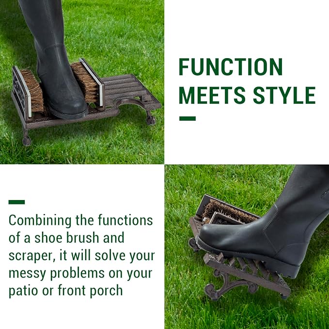 Boot Scraper Outdoor Shoe Brush with Flaps,Cleaning Heavy-Duty Shoe Cleaner and Boot Scrubber for Mud,Dirt, Snow,Durable Weather-Resistant Outdoor Shoe Cleaning Tool