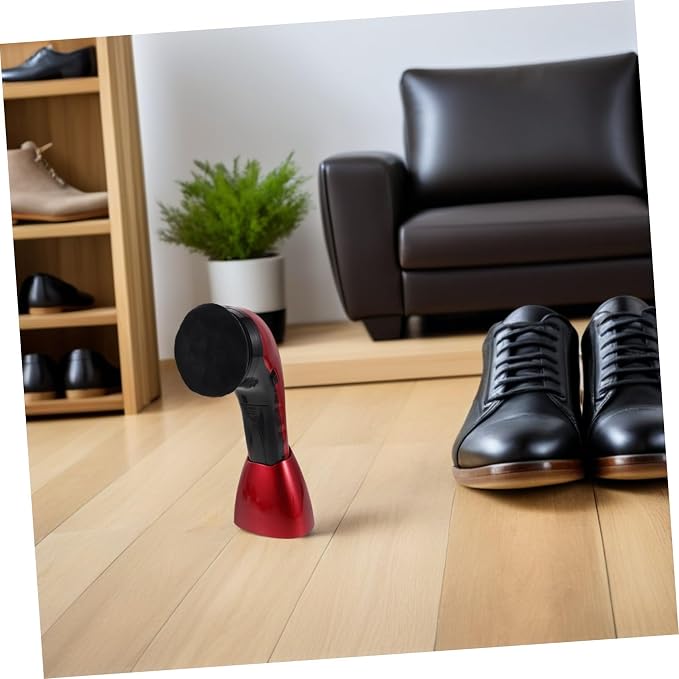 Electric Shoe Polish Brush Machine Dual Power Portable Cleaner | Fiber Sponge Plastic Set, Interchangeable Heads and Replacement Brushes, Travel Use for Sneakers and Footwear