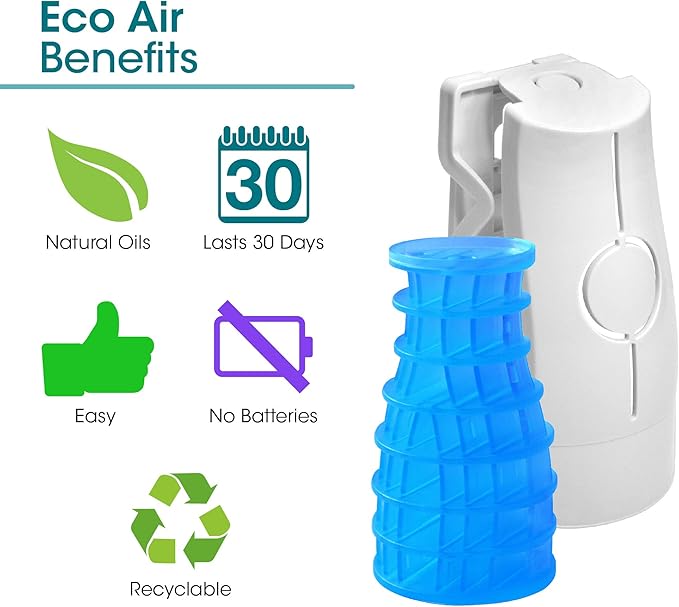 Fresh Products Eco Air Refill Air Freshener Dry Fragrance Technology Natural Oils No Acetone or Propellants Lasts 30 Days Eco Friendly Powerful Fragrance Made in the USA 6 pk Spiced Apple