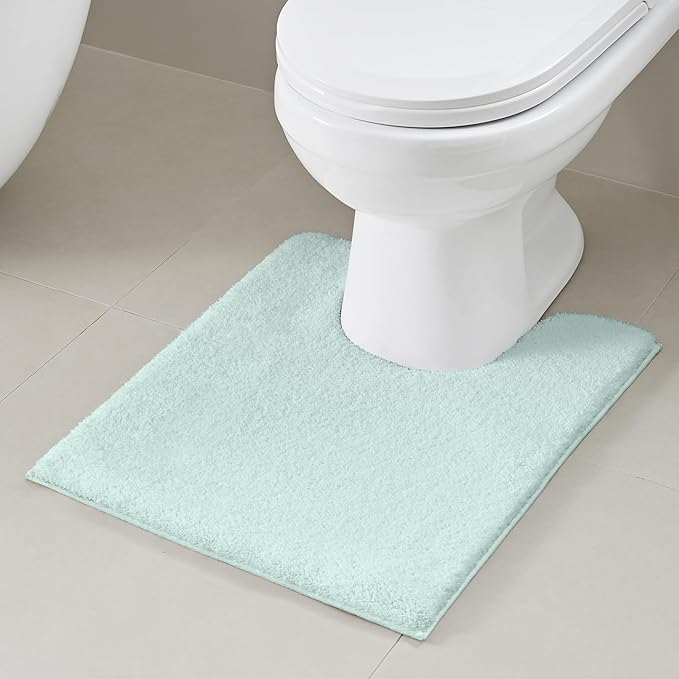 Madison Park Signature Marshmallow Bathroom Rug Non Slip, Luxrurious Plush Bath Mat, Absorbent, Quick Dry, Spa Design Bath Room Décor, 20x24, Seafoam