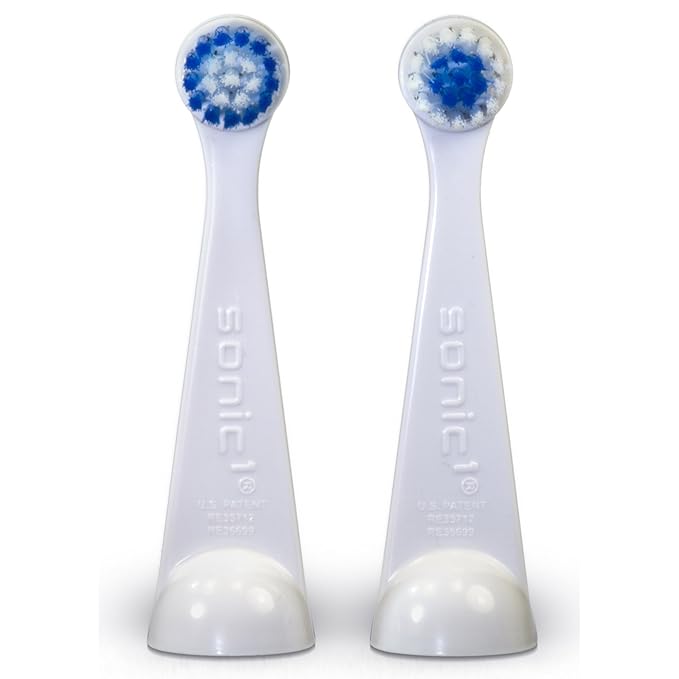 Cybersonic3 Compact Replacement Brush Heads, 4 Pack, Compatible With All Cybersonic Electric Toothbrushes