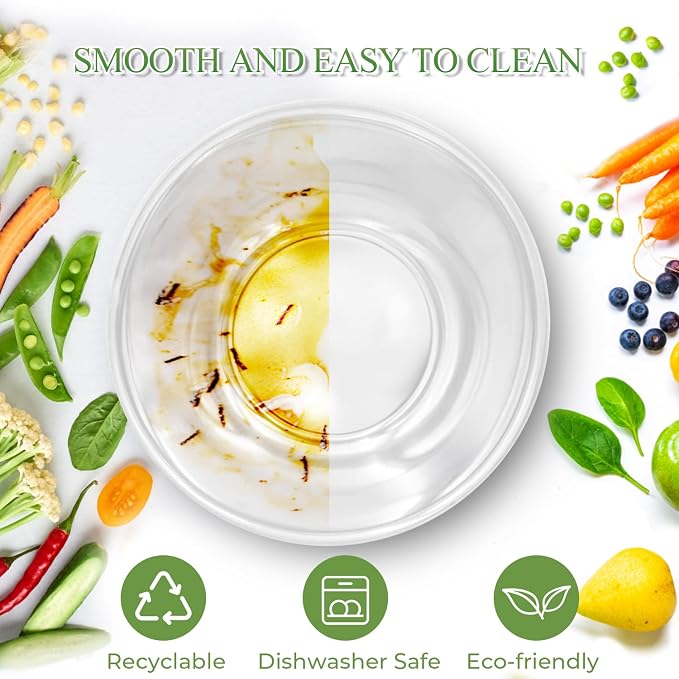 GEHE Glass Salad Bowl with Lid, 10.6Inch Large Trifle Bowl Glass Fruit Bowl, 4.7 Quart Large Capacity Serving Bowls for Salad, Pasta, Fruit, Dessert Display Cake, Microwave Safe