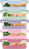 Ello Duraglass Refresh 3.4 Cup Meal Prep Containers, 10 Pc, Dusk Delight | Glass meal prep container set with silicone boots, airtight leakproof BPA-free lids, microwave, freezer & dishwasher safe
