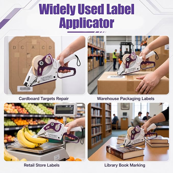 Label Applicator, Target Pasters Gun with 2 Rolls Target Pasters | Manual Applicator Target Paster Gun Hand Held Portable Sticker Labeler for Retail Store Warehouse Targets Repair Yh-30
