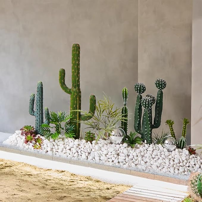 FANTIAN 10 lbs White River Rocks for Plants, Decorative Stones for Vase | Decorative Rocks Pebbles for Indoor Plants, Succulent, Cactus, Terrarium, Landscaping, Garden and Yard