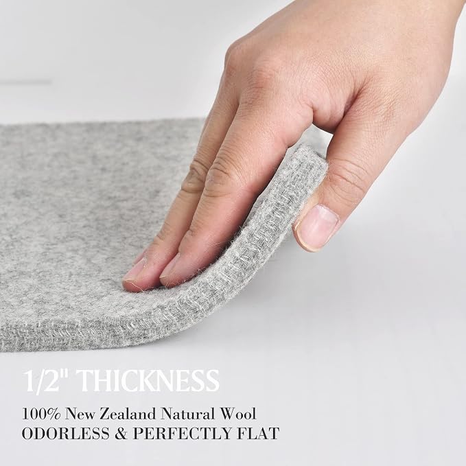 Rdutuok Wool Pressing Mat, 54in x 15in, 100% New Zealand Wool Ironing Mat | Extra Large 1/2" Thick Ironing Pad with Carrying Case for Quilting, Sewing, Embroidery and Large Quilt Projects
