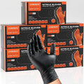 ANBOSON 10 Mil Heavy Duty Industrial Nitrile Gloves, Black Large 500 Count | 500 Ct Diamond Texture, Disposable Latex Free Rubber Gloves for Auto Repair,Workshop,Warehouses,Chemical Handling Industrial