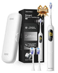 SAKYPRORAL AI Electric Toothbrush with Smart Display for Adults Kids | 150-Day Rechargeable Toothbrush, Real-Time Map |3-Min Timer, Travel Case | Teens Sonic Toothbrush Gift (G5S White)