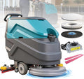 Walk Behind Commercial Floor Scrubber Machine, 22" Rotary Disc Brush, 31.5" Squeegee Width, 18.5-gal Sewage Tank, 15.9-Clear Water Tank,32000 sqft/h, High Efficiency for Large Areas