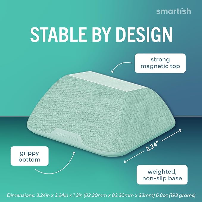 Smartish® Magnetic Cord Holder - Cable Wrangler Organizer with Magnet Clips for Charger Management on Desktop, Nightstand, or Side Table for All Cables, USB-C, Lightning Cables - Teal Me More
