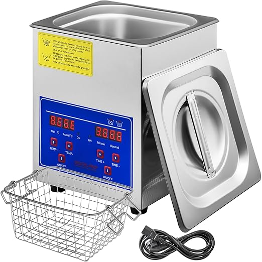 VEVOR 2L Digital Ultrasonic Parts Cleaner with Timer 40kHz Professional 304 Stainless Steel Ultrasonic Cleaner 110V for Jewelry Watch Glasses Diamond Eyeglass Small Parts Cleaning