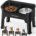 URPOWER Mess Proof Elevated Dog Bowls, Slow Feeder with Splash Guard | No Spill Water Bowl, Slow Feeder Dog Bowls, Non-Slip Food and Water Bowl Set for Small, Medium & Large Dogs