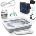 9 Pack CPAP Cleaning Kit for Hose & Mask, with Speed Control Hose Dryer, Collapsible Wash Basin & Hose Hanger, 7ft Cleaning Brush, CPAP Cleaning Supplies with Storage Bag, for 22mm & 15mm Tube
