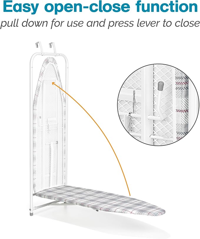 Polder Over-The-Door Hanging Ironing Board - Includes Cover and Pad
