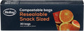 BioBag 100% Certified Compostable Resealable Snack Bags, 360 Count, Perfect for Lunches, Snacks, and On The Go