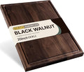 20'' Luxury Black Walnut Wood Large Wooden Cutting Boards for Kitchen | Real Black Walnut, Reversible, Chopping, Non Slip, Solid Hardwood, Charcuterie Board, Butcher Block, From USA, Kitchen Gift