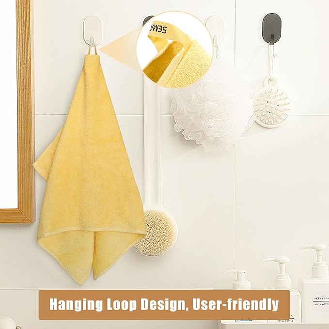 SEMAXE Bath Towel Set, 18 Piece Towel Set for Bathroom, Large Value Pack, Quick Dry Cotton Towels with Hanging Loops, Easy Care, Yellow